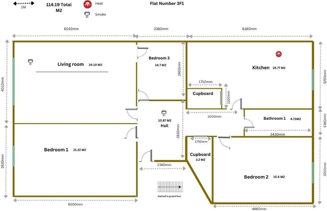 Apartment 3 Bed Overlooking Meadows Park *