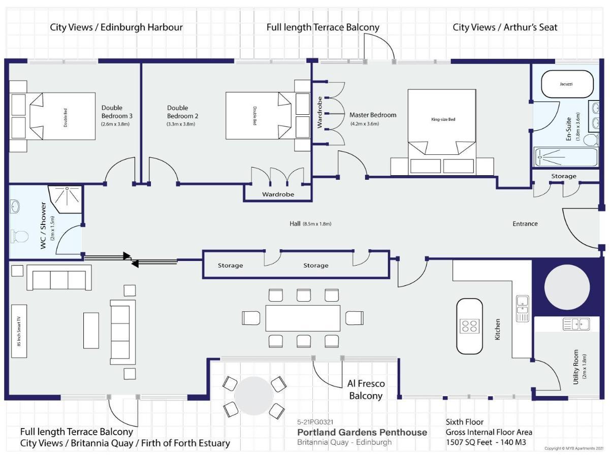 Britannia Penthouse * Edinburgh