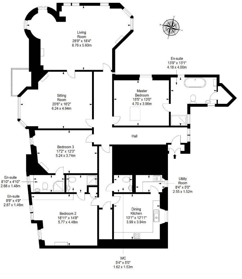 Apartment Luxury 3-bedroom With Stunning Views At Ramsay Garden *